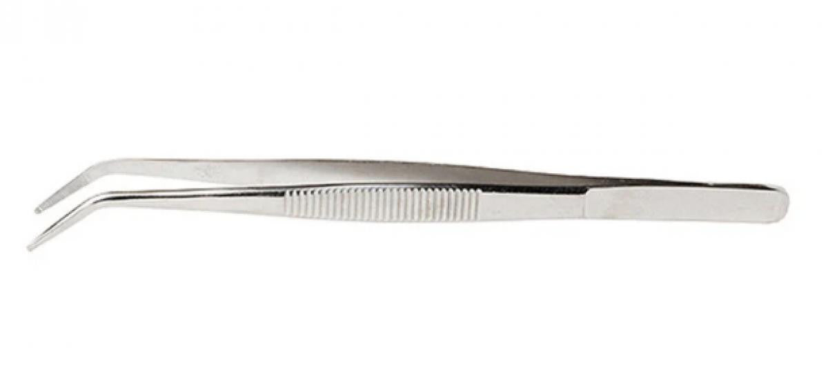 Excel Tweezer Stainless Steel Slant 4.5" 30410
